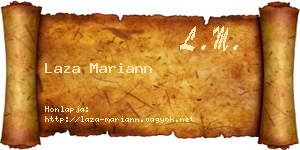 Laza Mariann névjegykártya