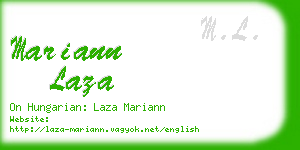 mariann laza business card